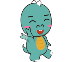 funny  dinosaur (Chinese Traditional) sticker #5853499