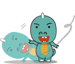 funny  dinosaur (Chinese Traditional) sticker #5853506