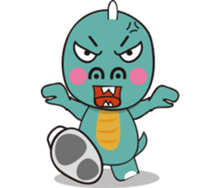 funny  dinosaur (Chinese Traditional) sticker #5853513