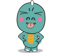 funny  dinosaur (Chinese Traditional) sticker #5853515