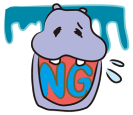 Hippo eyes friendly your friends sticker #5854023