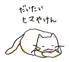 White cat of Pochi sticker #5855193