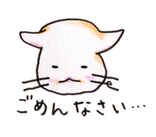 White cat of Pochi sticker #5855197