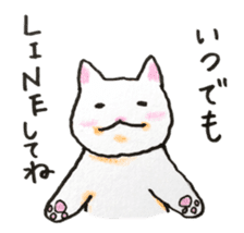 White cat of Pochi sticker #5855209