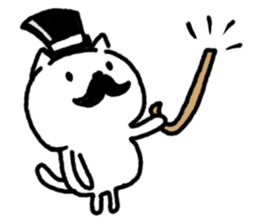 Black beard cat wearing a silk hat sticker #5855450