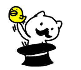 Black beard cat wearing a silk hat sticker #5855453