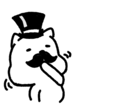 Black beard cat wearing a silk hat sticker #5855462