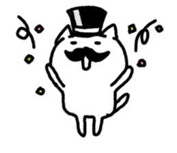Black beard cat wearing a silk hat sticker #5855473