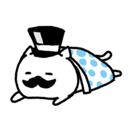 Black beard cat wearing a silk hat sticker #5855474