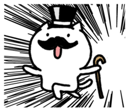 Black beard cat wearing a silk hat sticker #5855482