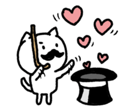 Black beard cat wearing a silk hat sticker #5855483