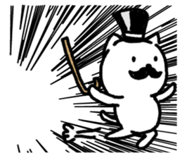 Black beard cat wearing a silk hat sticker #5855485