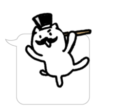 Black beard cat wearing a silk hat sticker #5855486