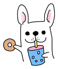 Happy French Bulldog sticker #5855636