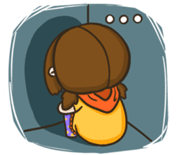 TuaGom : Twin ponytail girl sticker #5855939