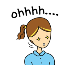 highlighted hair girl sticker #5856699