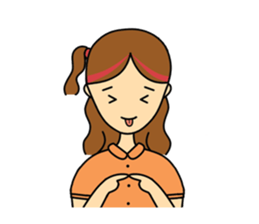 highlighted hair girl sticker #5856700