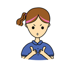 highlighted hair girl sticker #5856705