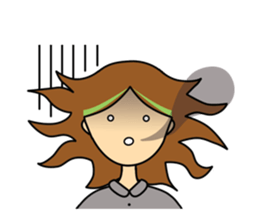 highlighted hair girl sticker #5856707