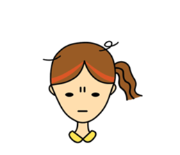 highlighted hair girl sticker #5856708