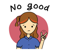 highlighted hair girl sticker #5856709