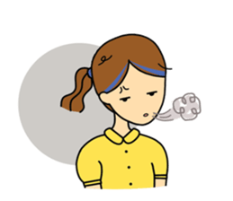 highlighted hair girl sticker #5856713