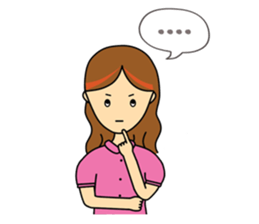 highlighted hair girl sticker #5856714