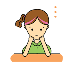 highlighted hair girl sticker #5856723