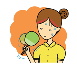 highlighted hair girl sticker #5856726