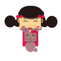 Home plate girl&Box bunny