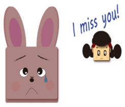 Home plate girl&Box bunny sticker #5857971