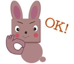 Home plate girl&Box bunny sticker #5857972