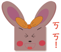 Home plate girl&Box bunny sticker #5857973