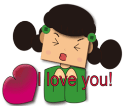 Home plate girl&Box bunny sticker #5857982