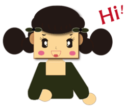 Home plate girl&Box bunny sticker #5857986