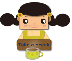 Home plate girl&Box bunny sticker #5857987