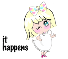 Positive, easy and useful English words sticker #5858313