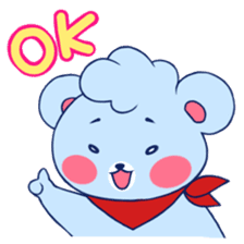 Cute and Funny Blue Bear sticker #5858616