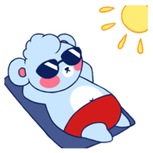 Cute and Funny Blue Bear sticker #5858627