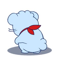 Cute and Funny Blue Bear sticker #5858640