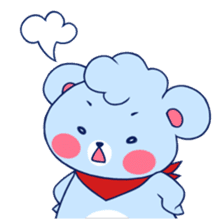 Cute and Funny Blue Bear sticker #5858643