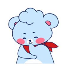 Cute and Funny Blue Bear sticker #5858646
