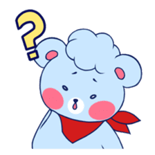 Cute and Funny Blue Bear sticker #5858649