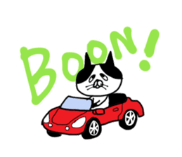 uzakawa drooping eyes cat purim sticker #5859076