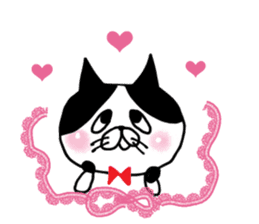 uzakawa drooping eyes cat purim sticker #5859081