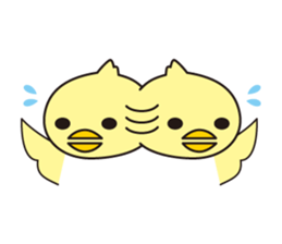 chick is surprised sticker #5859416