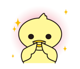 chick is surprised sticker #5859419