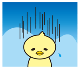 chick is surprised sticker #5859428