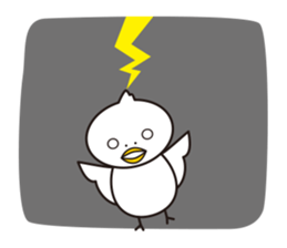 chick is surprised sticker #5859431