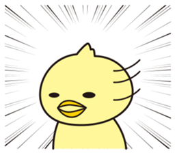 chick is surprised sticker #5859432